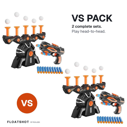 Floatshot VS Pack — two complete sets: two target towers, two blasters and 20 foam darts, for head-to-head play